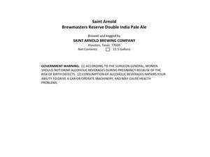 Saint Arnold Brewing Company Brewmasters Reserve Double India Pale Al