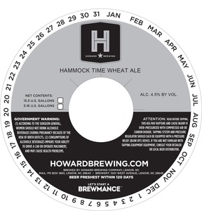 Howard Brewing Company Hammock Time Wheat