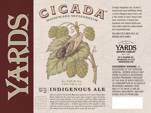 Yards Brewing Company Cicada Indigenous Ale August 2013