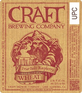 Craft Brewing Company Friar Bobs Raspberry Wheat