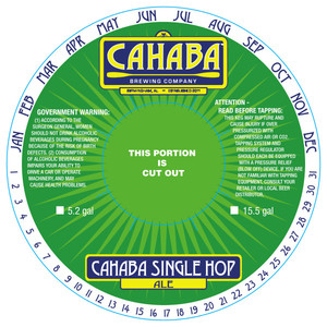 Cahaba Brewing Company Cahaba Single Hop Ale July 2013