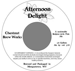 Chestnut Brew Works Afternoon Delight