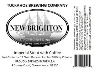 Tuckahoe Brewing Company New Brighton Coffee Stout July 2013