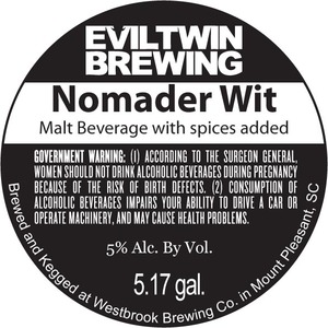 Evil Twin Brewing Nomader Wit July 2013