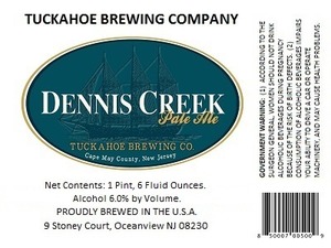 Tuckahoe Brewing Company Dennis Creek July 2013