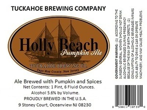Tuckahoe Brewing Company Holly Beach Pumpkin Ale