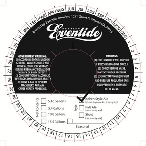 Eventide Brewing Kolsch Style