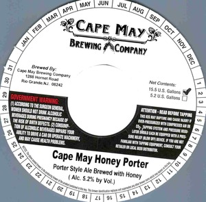 Cape May Brewing Company Cape May Honey Porter