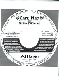 Cape May Brewing Company Altbier Ale