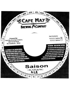 Cape May Brewing Company Saison Ale