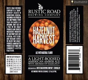 Rustic Road Brewing Company Hazelnut Harvest August 2013