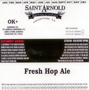 Saint Arnold Brewing Company Fresh Hop Ale