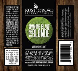 Rustic Road Brewing Company Simmons Island Imperial Blonde