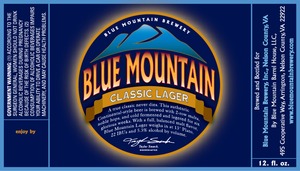 Blue Mountain Brewery Blue Mountain Classic August 2013