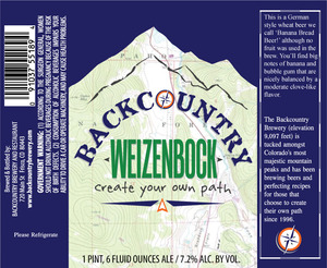 Backcountry Weizenbock