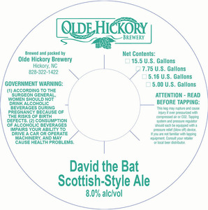 Olde Hickory Brewery Dave The Bat August 2013