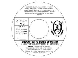 Oxbow Brewing Company Grizacca August 2013