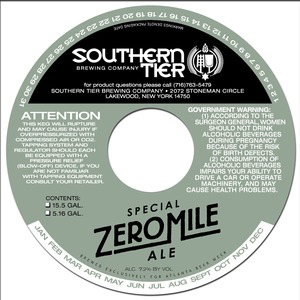 Southern Tier Brewing Company Zero Mile Special Ale August 2013