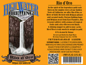 High Water Brewing Rio D'oro August 2013