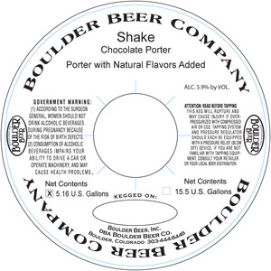 Boulder Beer Shake