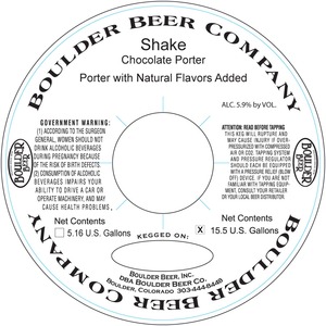 Boulder Beer Shake