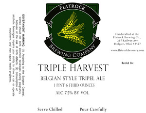 Triple Harvest Belgian Style Tripel Ale 