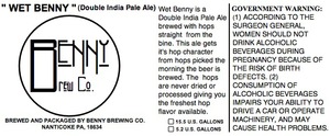 Benny Brew Co. Wet Benny August 2013