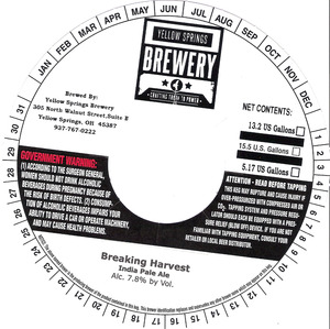 Yellow Springs Brewery Breaking Harvest