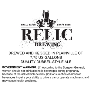 Relic Brewing Duality August 2013