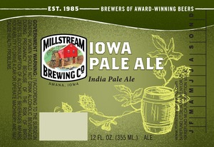 Millstream Brewing Company Iowa Pale Ale August 2013