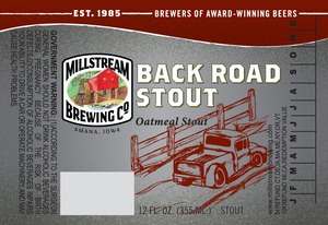 Millstream Brewing Company Back Road Stout August 2013