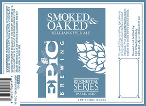 Epic Brewing Company Smoked And Oaked Belgian-style August 2013