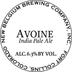 New Belgium Brewing Company Avoine August 2013