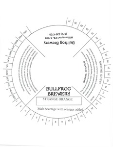 Bullfrog Brewery Strange Orange