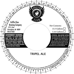 Griffin Claw Brewing Company Tripel