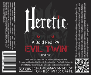 Heretic Brewing Company Evil Twin August 2013