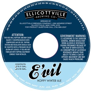 Ellicottville Brewing Company E'vil Hoppy Winter Ale August 2013