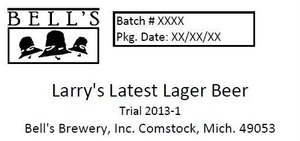 Bell's Larry's Latest Lager September 2013