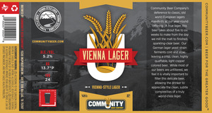 Community Beer Company Vienna Lager August 2013