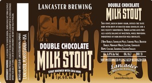 Lancaster Brewing Company Double Chocolate Milk Stout August 2013
