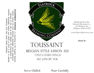 Toussaint Belgian Style Saison Ale 