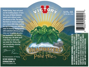 Victory Headwaters Pale Ale August 2013