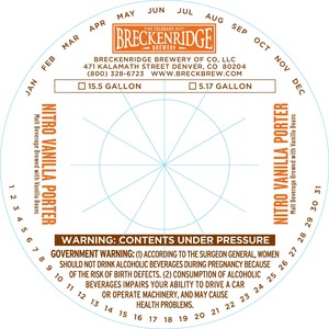 Breckenridge Brewery Nitro Vanilla Porter