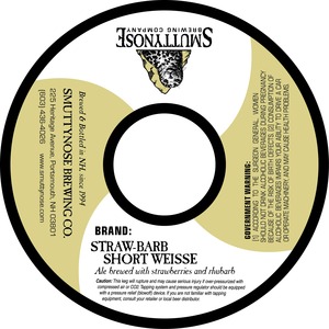 Smuttynose Brewing Co. Straw-barb Short Weisse September 2013