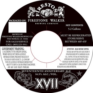 Firestone Walker Brewing Company Xvii Anniversary September 2013
