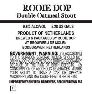 Rooie Dop Double Oatmeal Stout September 2013