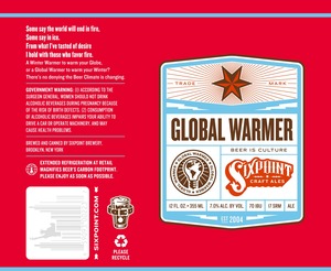 Sixpoint Craft Ales Global Warmer September 2013