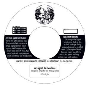 Stone Brewing Co Arrogant Bastard Ale September 2013