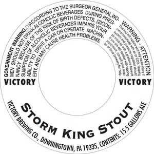 Victory Storm King Stout September 2013