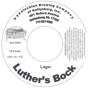 Appalachain Brewing Co Luther's Bock September 2013